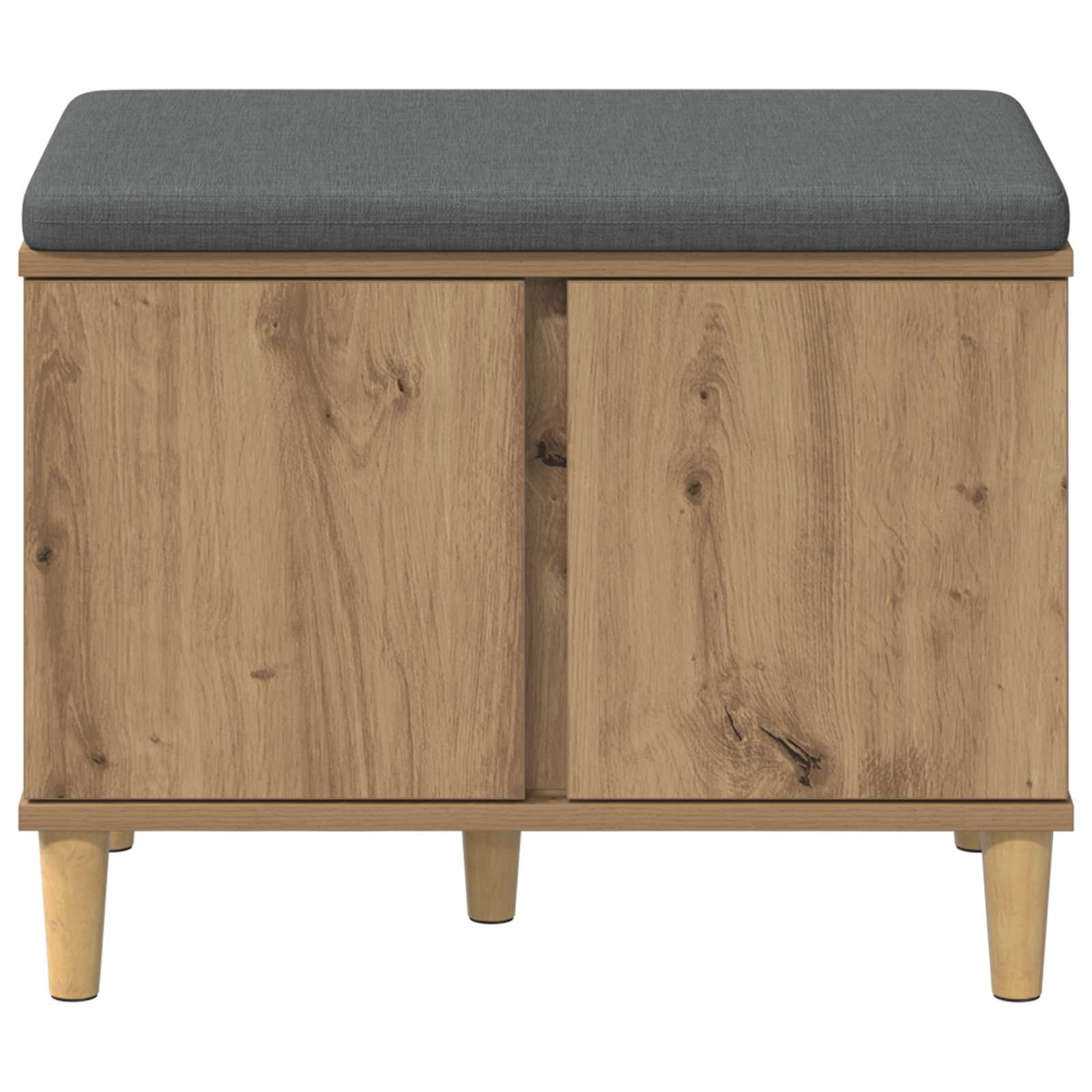 Πάγκος Παπουτσιών με Μαξιλάρι Artisan Δρυς 60 x 38 x 46 εκ - Pakobazaar