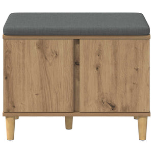 Πάγκος Παπουτσιών με Μαξιλάρι Artisan Δρυς 60 x 38 x 46 εκ - Pakobazaar