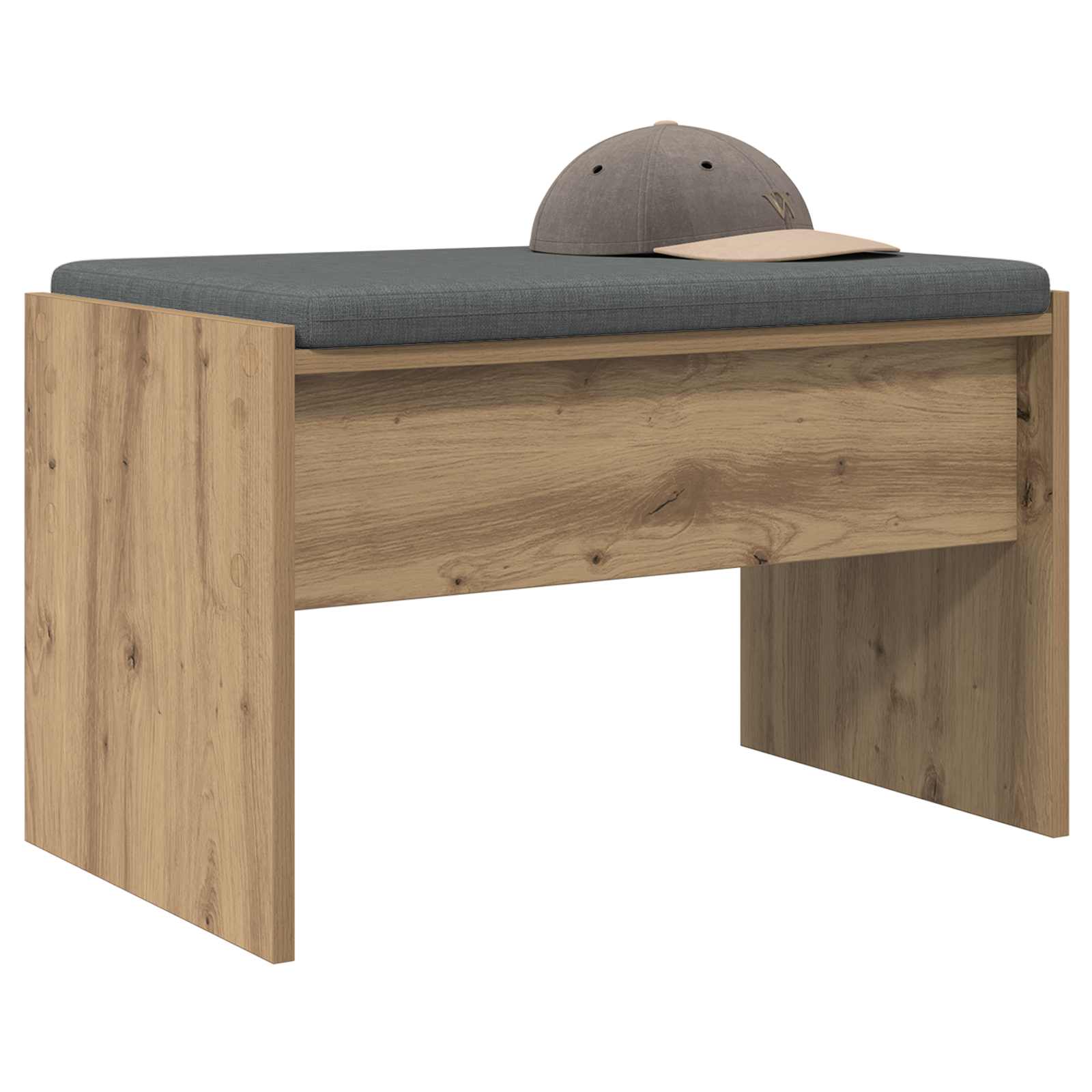 Πάγκος Παπουτσιών με Μαξιλάρι Artisan Δρυς 63 x 38 x 40 εκ