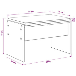 Πάγκος Παπουτσιών με Μαξιλάρι Artisan Δρυς 63 x 38 x 40 εκ