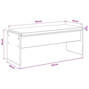 Πάγκος Παπουτσιών με Μαξιλάρι Artisan Δρυς 103 x 38 x 40 εκ - Pakobazaar