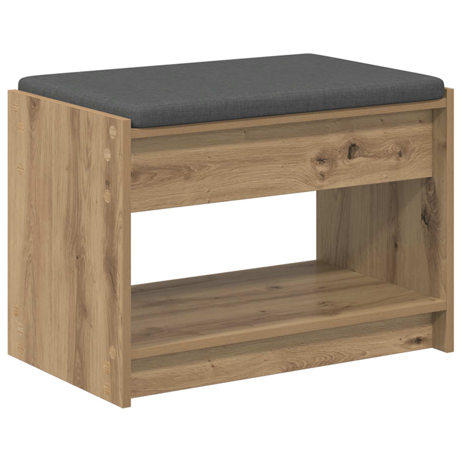 Πάγκος Παπουτσιών με Μαξιλάρι Artisan Δρυς 63 x 38 x 45 εκ - Pakobazaar