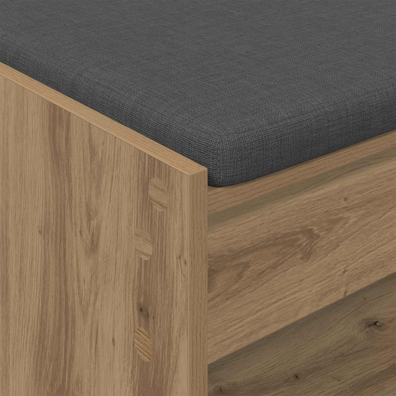 Πάγκος Παπουτσιών με Μαξιλάρι Artisan Δρυς 83 x 38 x 45 εκ