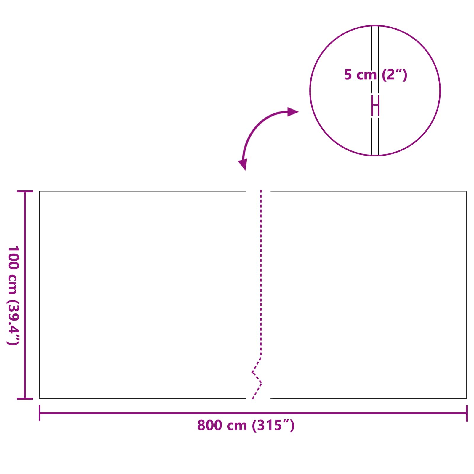 Τεχνητό γρασίδι Πράσινο 1 x 8 μ / 50 χλστ - Pakobazaar