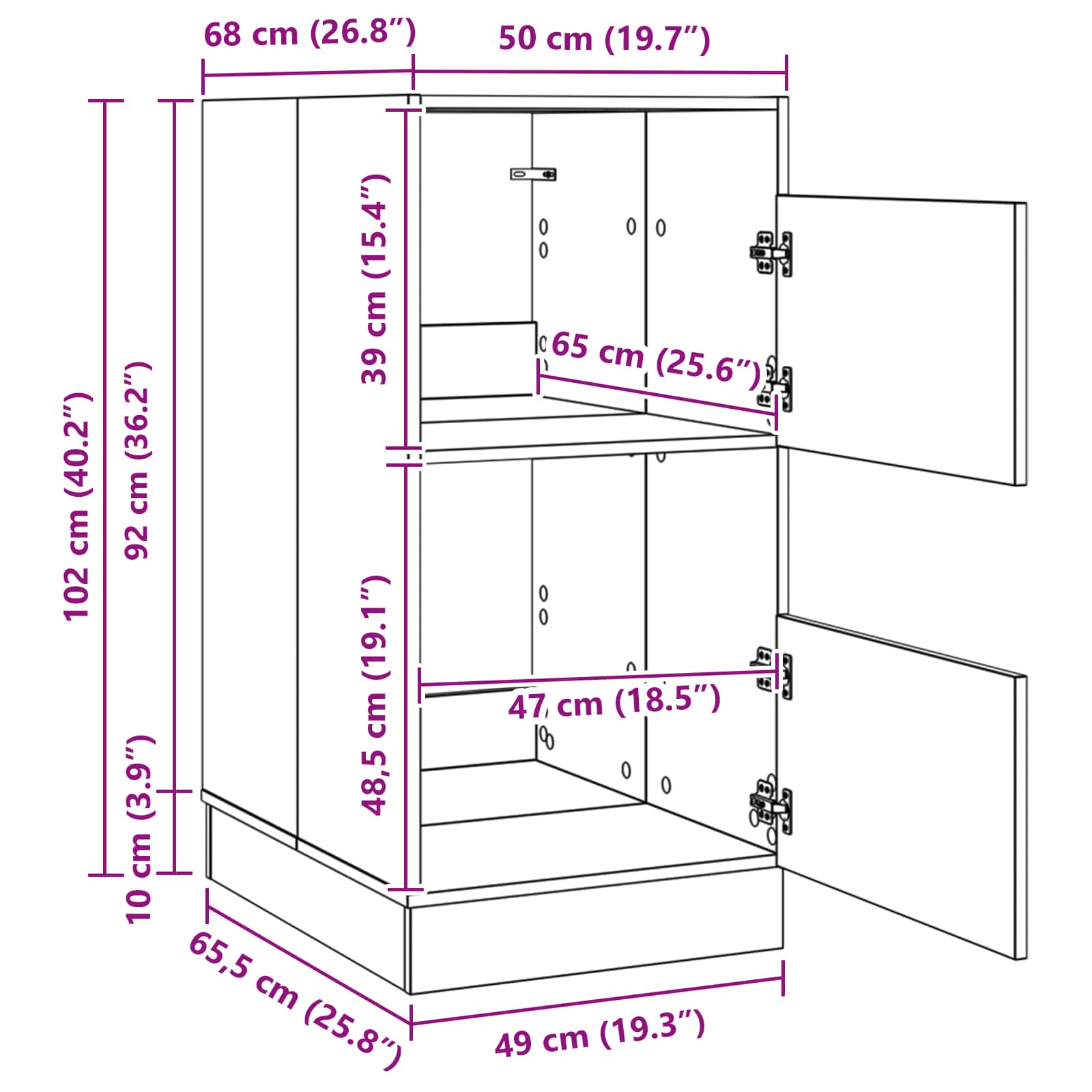 Ντουλάπα Πλυσταριού Σονόμα 50 x 68 x 102 εκ Επεξεργασμένο ξύλο