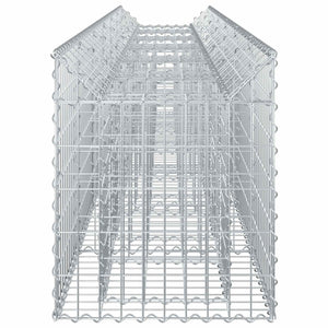 Ανασηκωμένο κρεβάτι gabion 2 pcs Ασημί 300 x 50 x 60 εκ - Pakobazaar