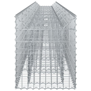 Ανασηκωμένο κρεβάτι gabion 2 pcs Ασημί 400 x 50 x 60 εκ - Pakobazaar