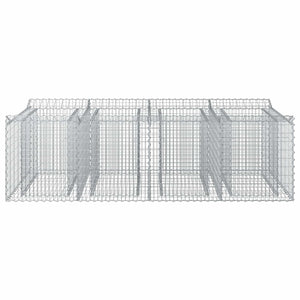 Ανασηκωμένο κρεβάτι gabion 2 pcs Ασημί - Pakobazaar