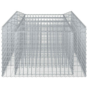 Ανασηκωμένο κρεβάτι gabion 2 pcs Ασημί - Pakobazaar