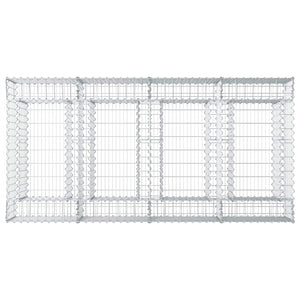 Ανασηκωμένο κρεβάτι gabion 2 pcs Ασημί - Pakobazaar