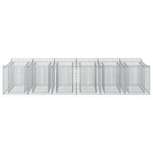 Ανασηκωμένο κρεβάτι gabion 2 pcs Ασημί - Pakobazaar