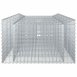 Ανασηκωμένο κρεβάτι gabion 2 pcs Ασημί - Pakobazaar