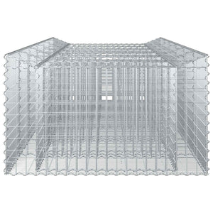 Ανασηκωμένο κρεβάτι gabion 3 pcs Ασημί - Pakobazaar