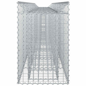 Ανασηκωμένο κρεβάτι gabion 3 pcs Ασημί 400 x 50 x 80 εκ - Pakobazaar