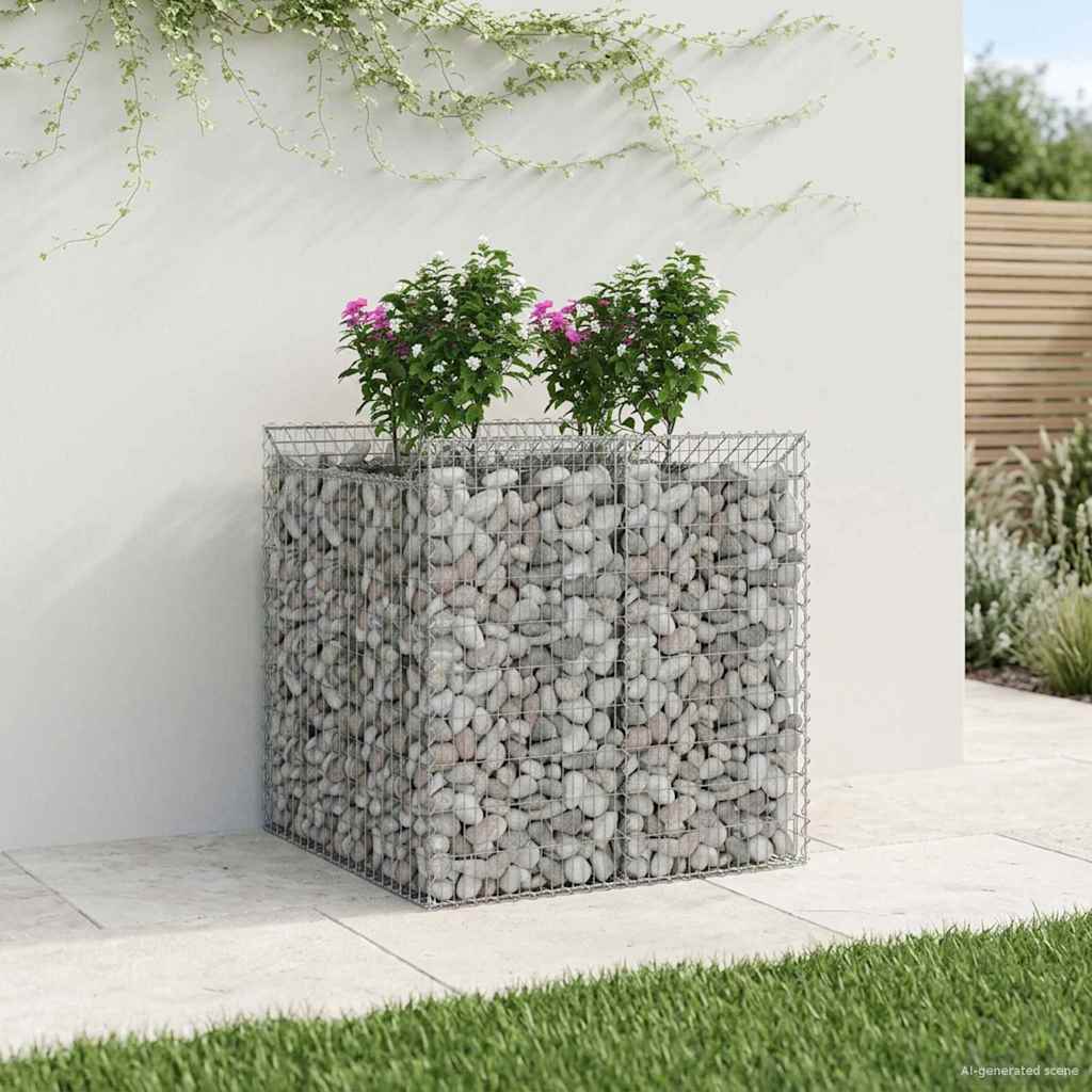 Ανασηκωμένο κρεβάτι gabion 2 pcs Ασημί - Pakobazaar