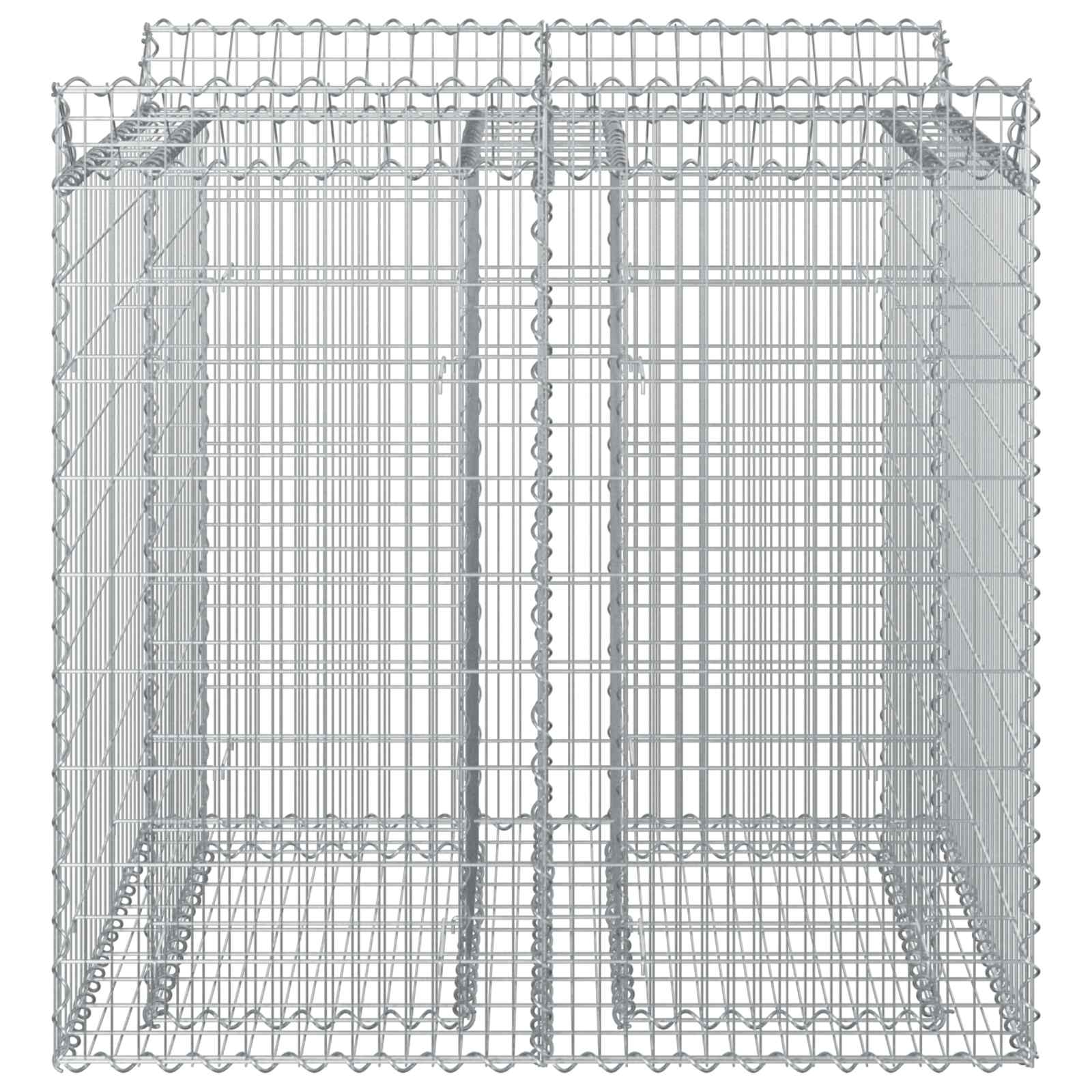 Ανασηκωμένο κρεβάτι gabion 2 pcs Ασημί - Pakobazaar
