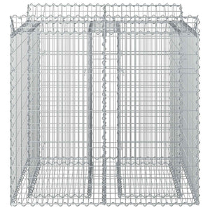 Ανασηκωμένο κρεβάτι gabion 2 pcs Ασημί - Pakobazaar