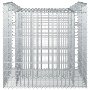 Ανασηκωμένο κρεβάτι gabion 2 pcs Ασημί - Pakobazaar