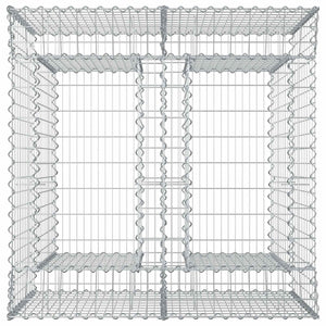 Ανασηκωμένο κρεβάτι gabion 2 pcs Ασημί - Pakobazaar