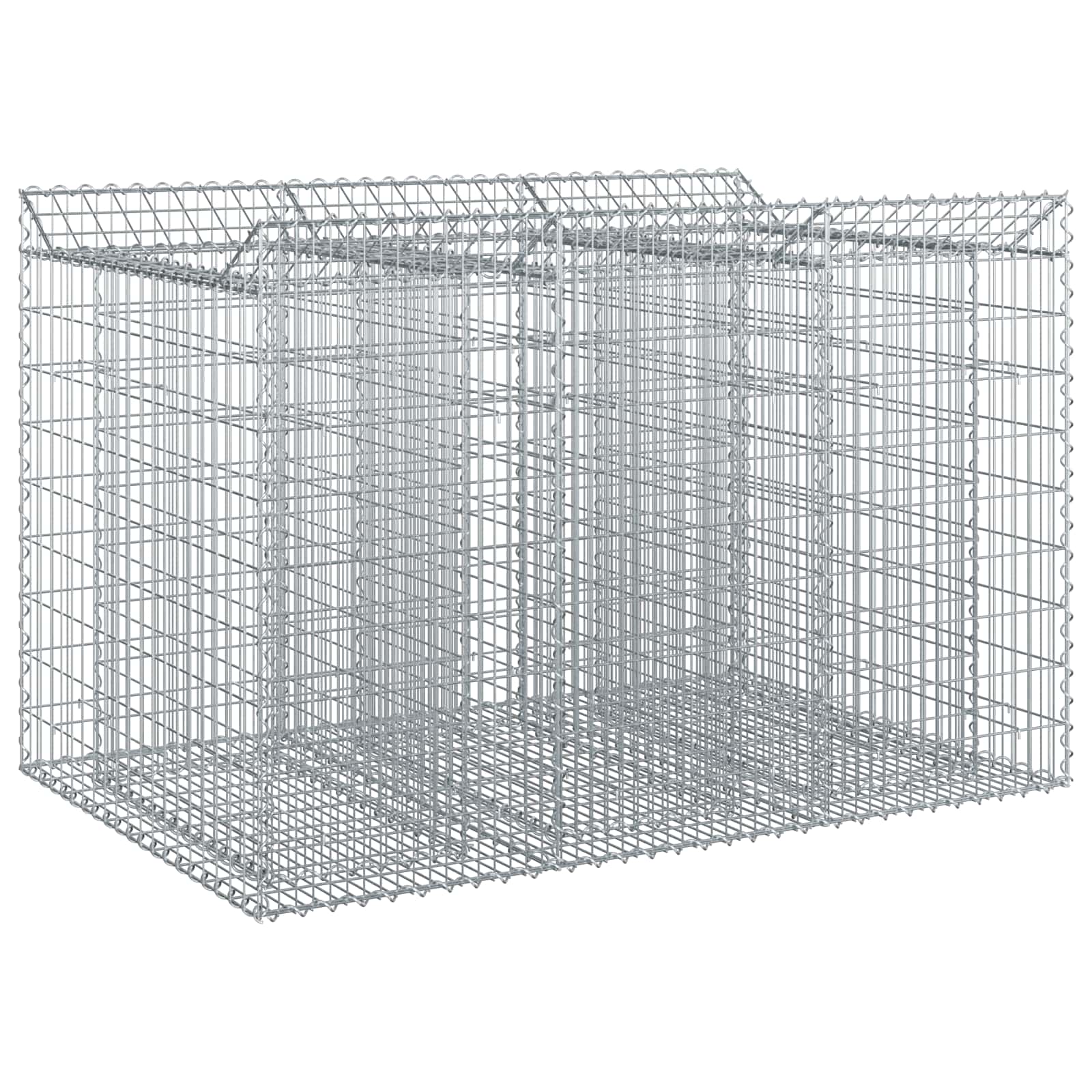 Ανασηκωμένο κρεβάτι gabion 2 pcs Ασημί - Pakobazaar