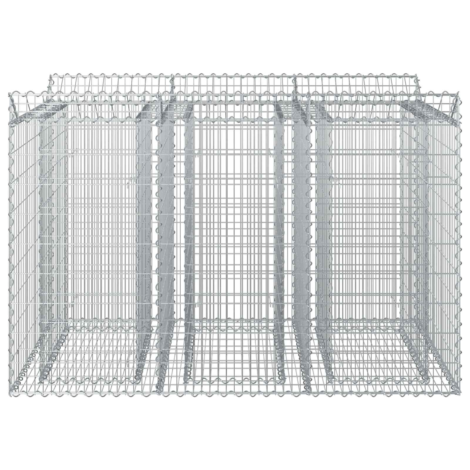 Ανασηκωμένο κρεβάτι gabion 2 pcs Ασημί - Pakobazaar