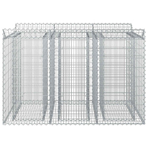 Ανασηκωμένο κρεβάτι gabion 2 pcs Ασημί - Pakobazaar