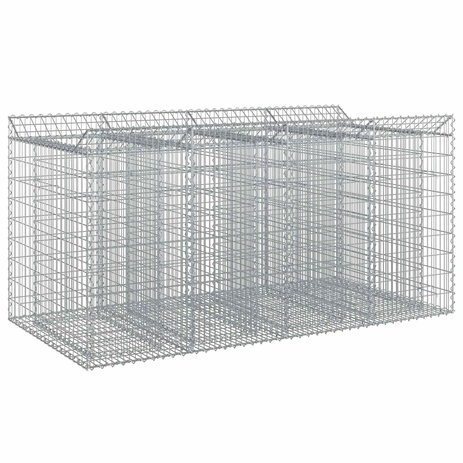Ανασηκωμένο κρεβάτι gabion 2 pcs Ασημί - Pakobazaar