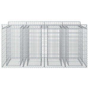 Ανασηκωμένο κρεβάτι gabion 2 pcs Ασημί - Pakobazaar