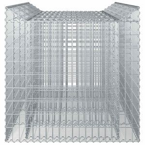 Ανασηκωμένο κρεβάτι gabion 2 pcs Ασημί - Pakobazaar