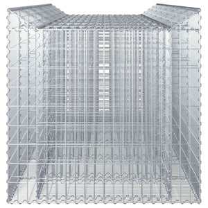 Ανασηκωμένο κρεβάτι gabion 3 pcs Ασημί - Pakobazaar