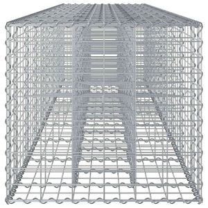 Ανασηκωμένο κρεβάτι gabion 2 pcs Ασημί 340 x 60 x 55 εκ - Pakobazaar