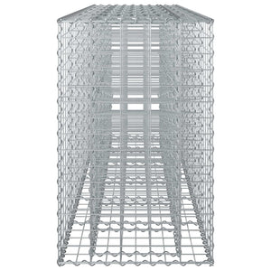 Ανασηκωμένο κρεβάτι gabion 2 pcs Ασημί 250 x 50 x 80 εκ - Pakobazaar