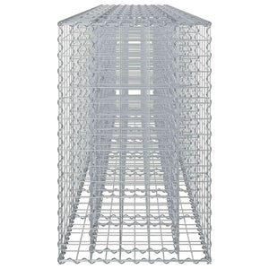 Ανασηκωμένο κρεβάτι gabion 2 pcs Ασημί 330 x 50 x 80 εκ - Pakobazaar