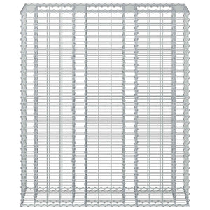 Ανασηκωμένο κρεβάτι gabion 2 pcs Ασημί 130 x 50 x 150 εκ - Pakobazaar