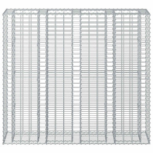 Ανασηκωμένο κρεβάτι gabion 2 pcs Ασημί 170 x 50 x 150 εκ - Pakobazaar