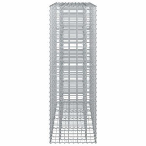 Ανασηκωμένο κρεβάτι gabion 2 pcs Ασημί 170 x 50 x 150 εκ - Pakobazaar