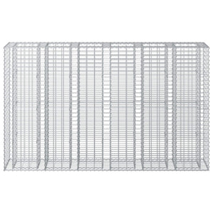 Ανασηκωμένο κρεβάτι gabion 3 pcs Ασημί 250 x 50 x 150 εκ - Pakobazaar