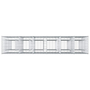 Ανασηκωμένο κρεβάτι gabion 3 pcs Ασημί 250 x 50 x 150 εκ - Pakobazaar