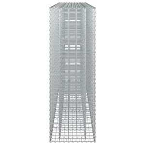 Ανασηκωμένο κρεβάτι gabion 4 pcs Ασημί 330 x 50 x 150 εκ - Pakobazaar