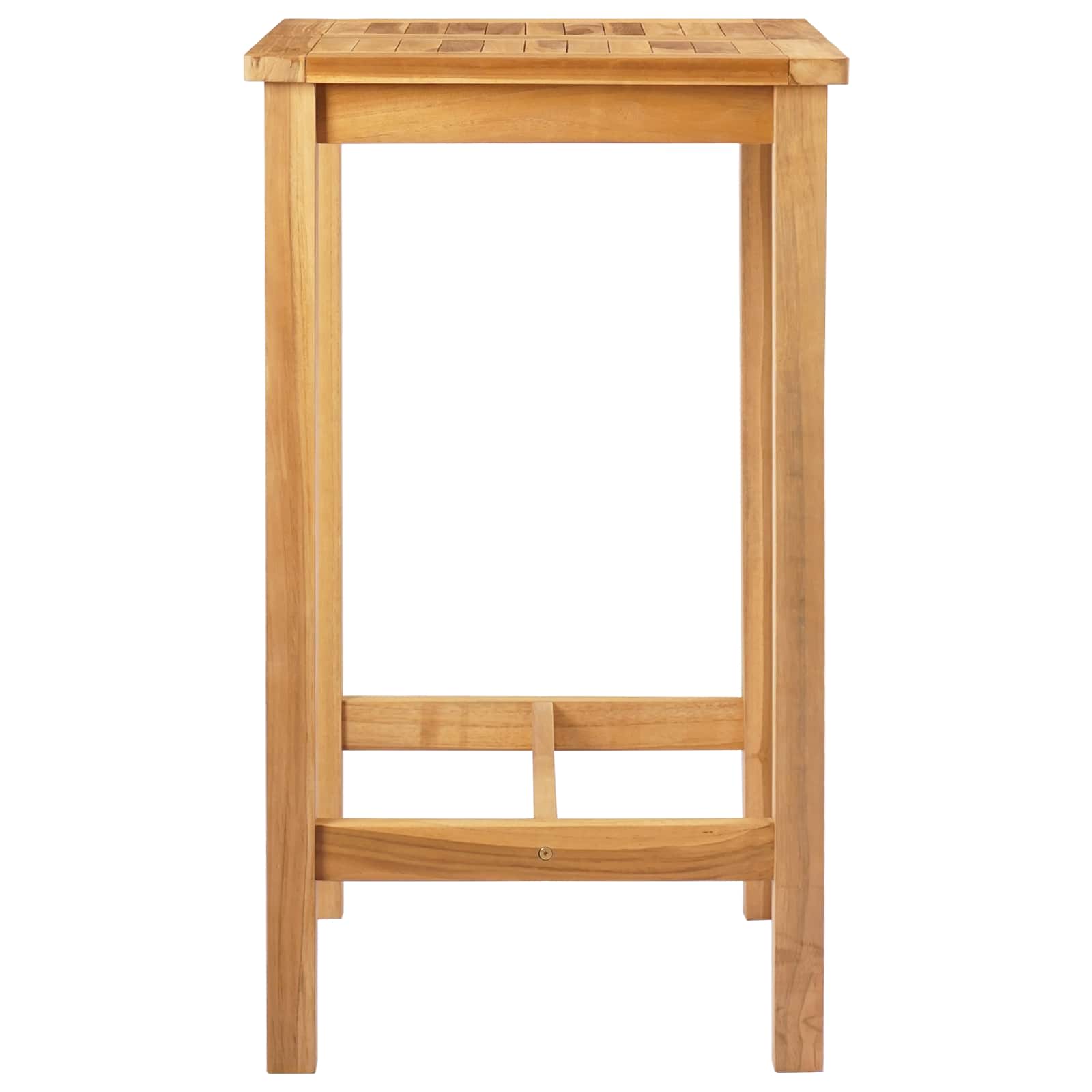 Τραπέζι μπαρ Φυσικό 60 x 60 x 105 cm Στερεό Τίκ - Pakobazaar