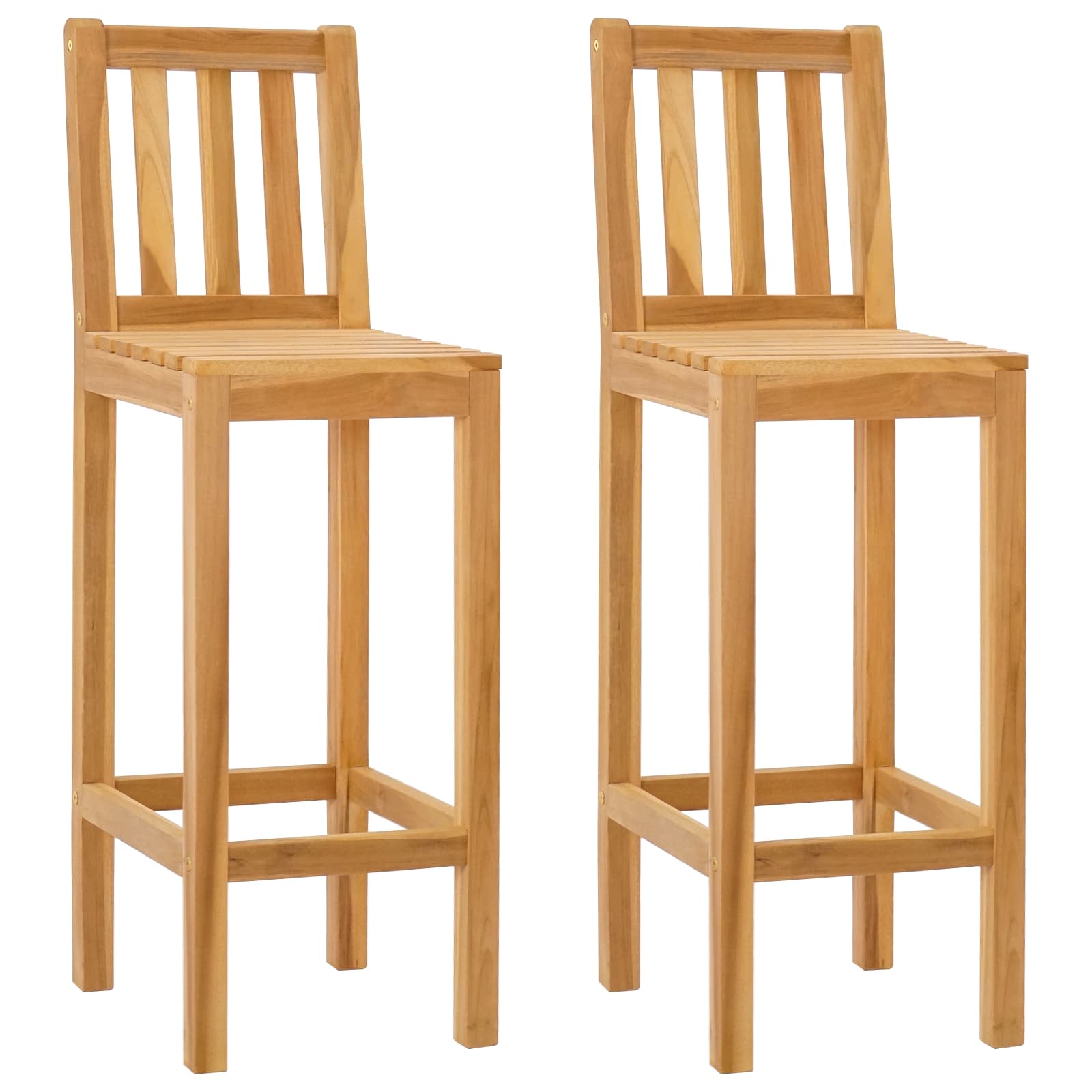 Καρέκλα Μπαρ 2 pcs Ανέπεξεργαστο 35 x 45 x 110 εκ. - Pakobazaar