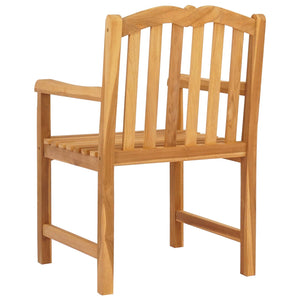 Καρέκλα Κήπου 2 pcs Φυσικό 58 x 60 x 93 εκ Στερεό Ξύλο Τίκ - Pakobazaar