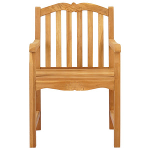 Καρέκλα Κήπου 2 pcs Φυσικό 58 x 60 x 93 εκ Στερεό Ξύλο Τίκ - Pakobazaar