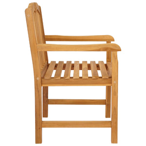 Καρέκλα Κήπου 2 pcs Φυσικό 58 x 60 x 93 εκ Στερεό Ξύλο Τίκ - Pakobazaar