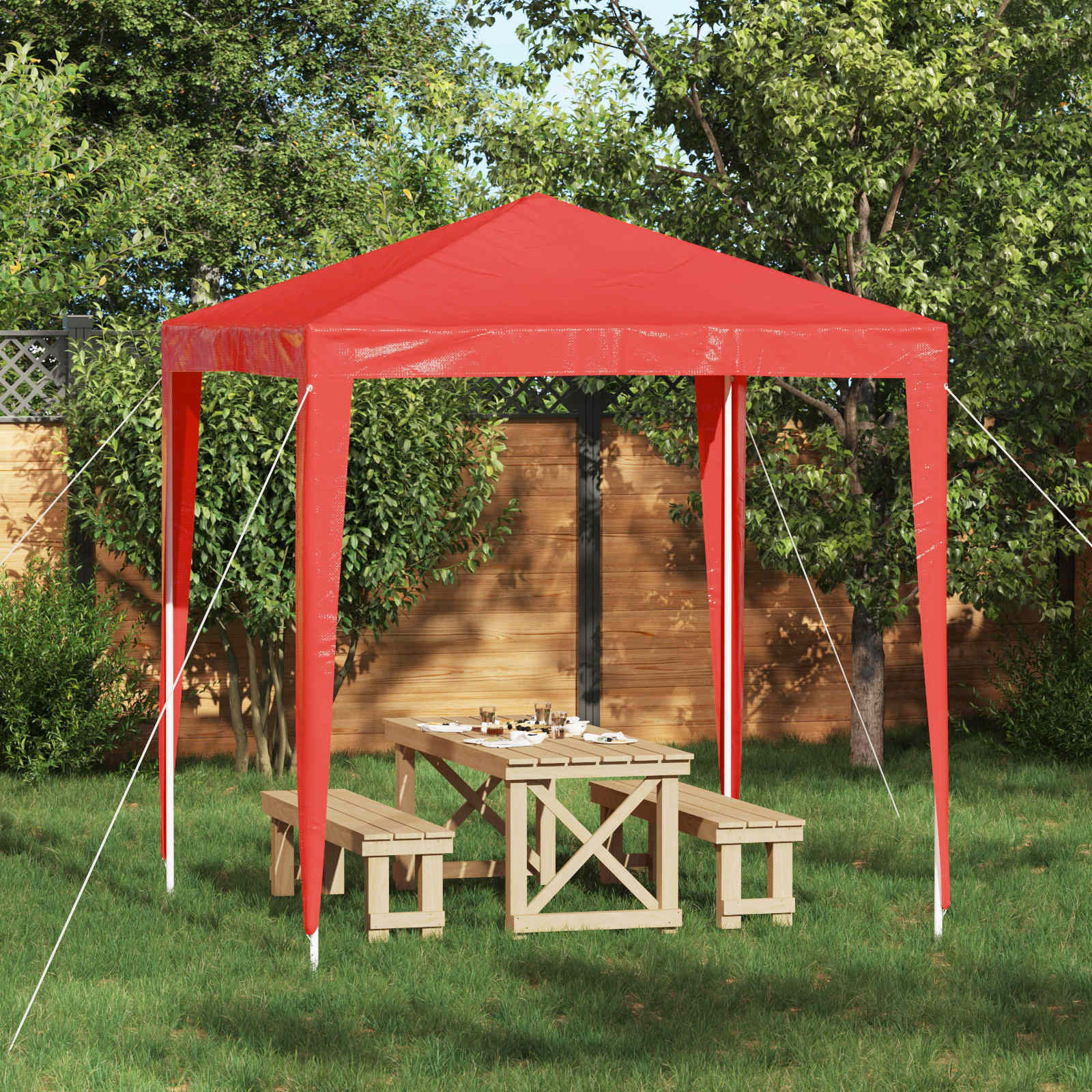 Σκηνή Πάρτυ 200 x 200 x 240 εκ Κόκκινο - Pakobazaar