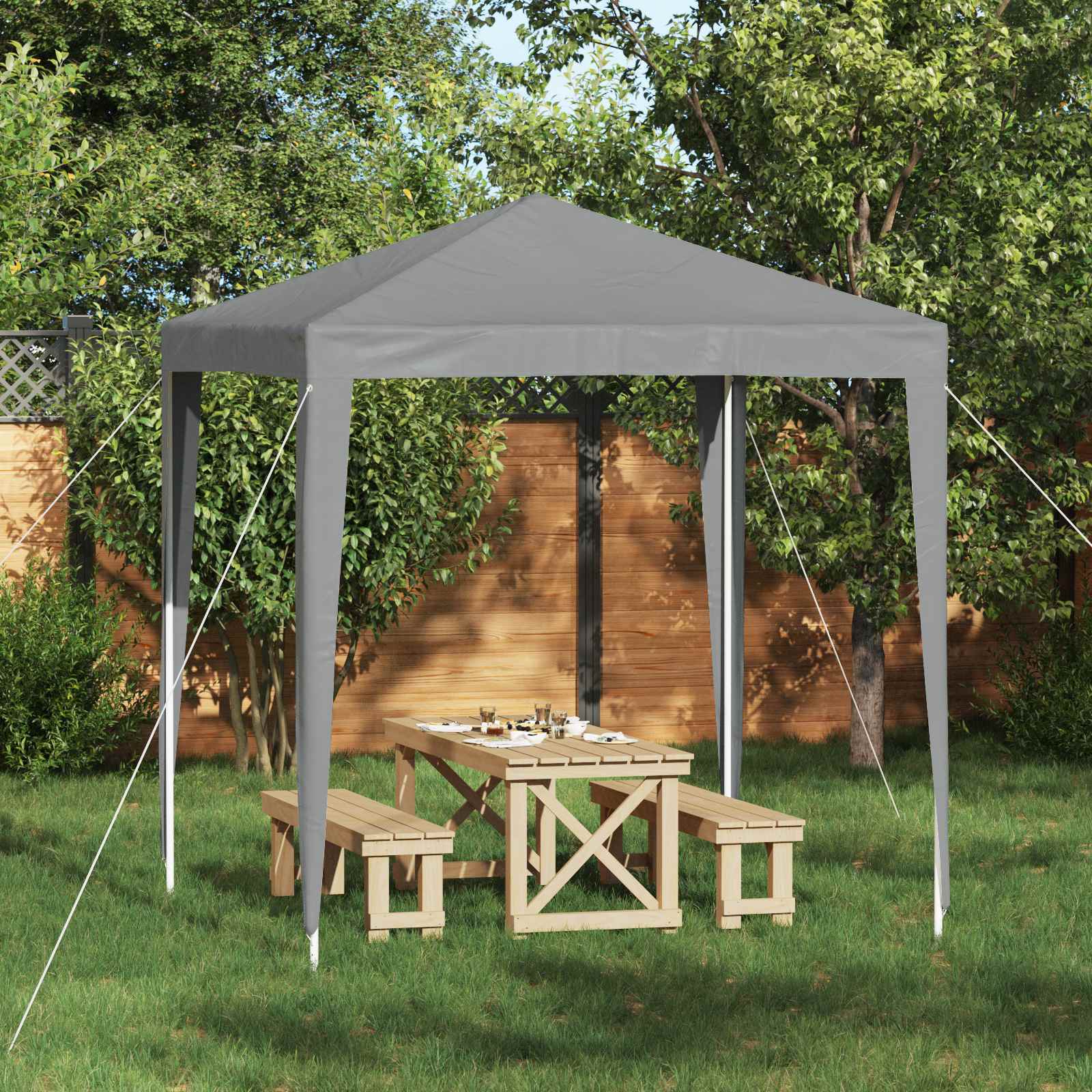 Σκηνή Πάρτυ 200 x 200 x 240 εκ Ανοιχτό γκρι - Pakobazaar