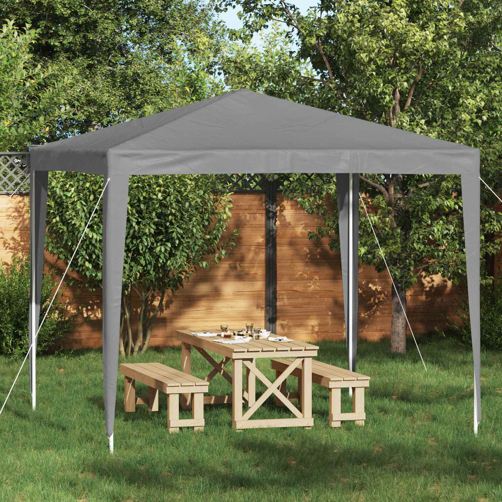 Σκηνή Πάρτυ 250 x 250 x 240 εκ. Ανοιχτό γκρι - Pakobazaar