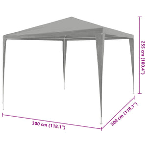 Σκηνή Πάρτυ Ανοιχτό γκρι 300 x 300 x 255 εκ - Pakobazaar