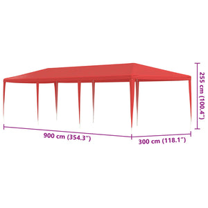 Σκηνή Πάρτυ Κόκκινο 900 x 300 x 255 εκ - Pakobazaar