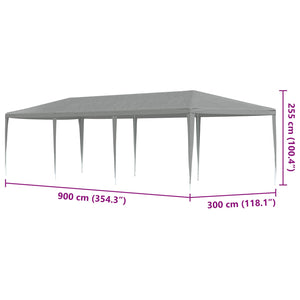 Σκηνή Πάρτυ Ανοιχτό γκρι 900 x 300 x 255 εκ - Pakobazaar